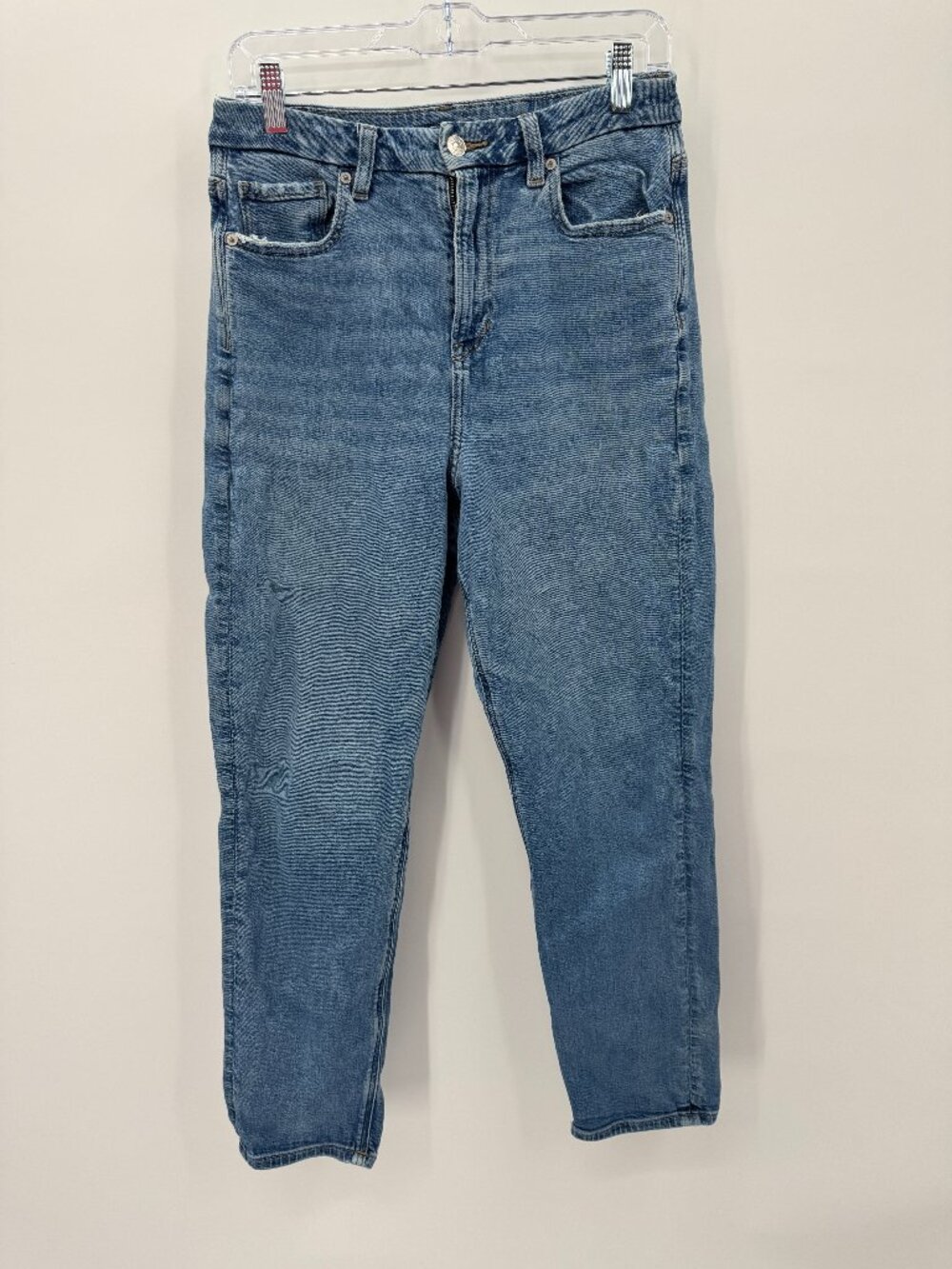 American Eagle Curvy Mom Jean High Rise Medium Wash Stretch Denim Size 8 Regular